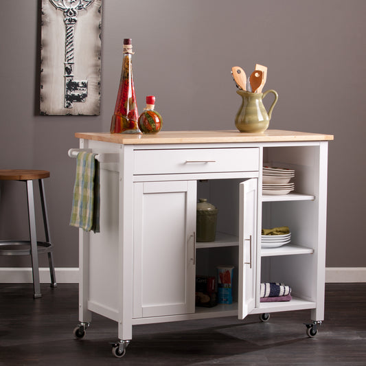 Martinville Kitchen Cart - White