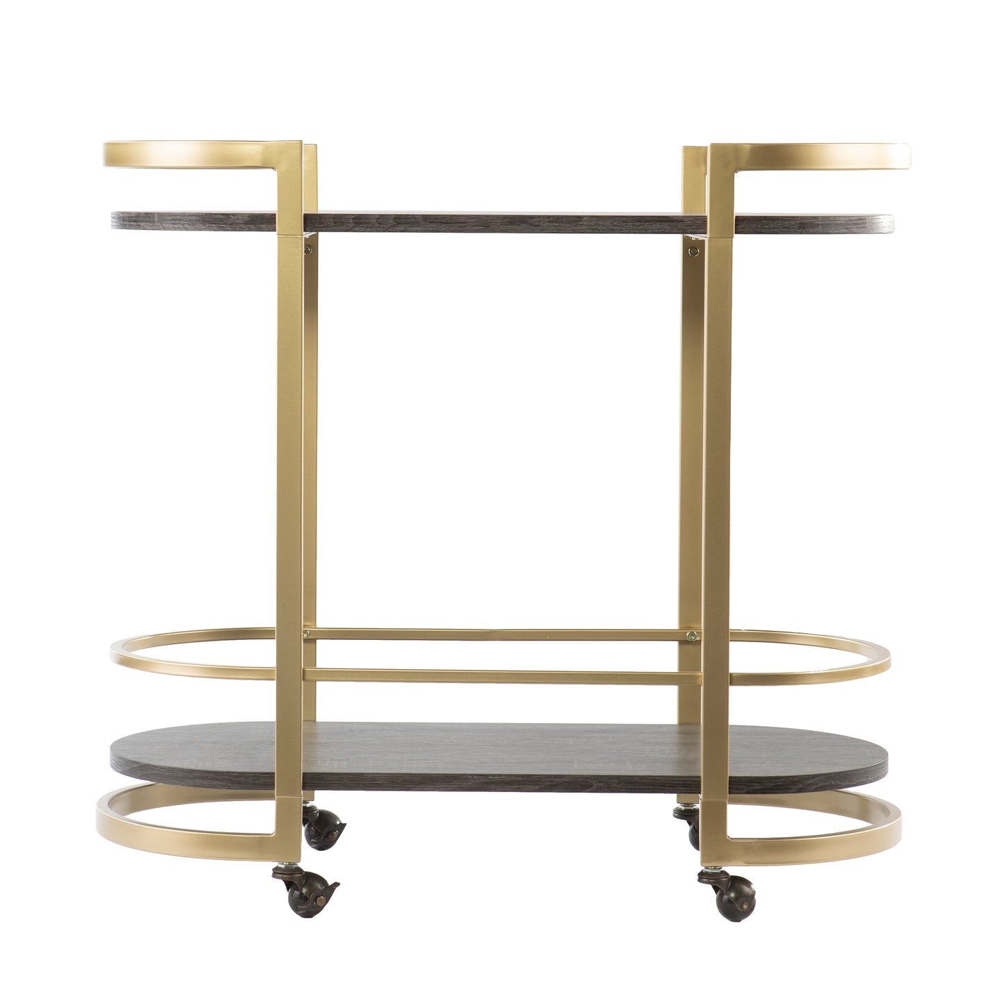 Otsento Rolling Bar Cart - bar cart front or back view 