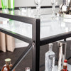 Maxton Bar Cart – Black and White - bar cart detailed closeup 