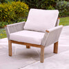 Lifestyle image angled view of Outdoor Armchair with Cushions | Brendina from Bundle Abode 