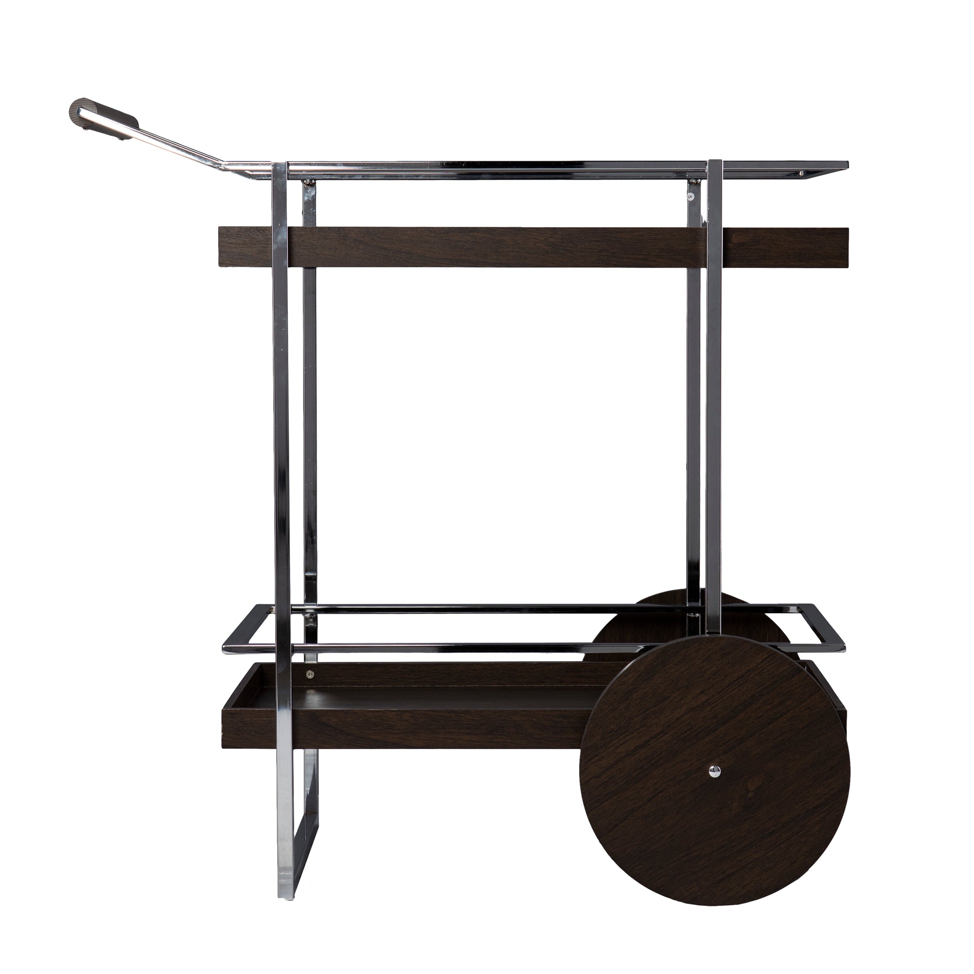 Dorben Rolling Bar Cart - bar cart front or back view 