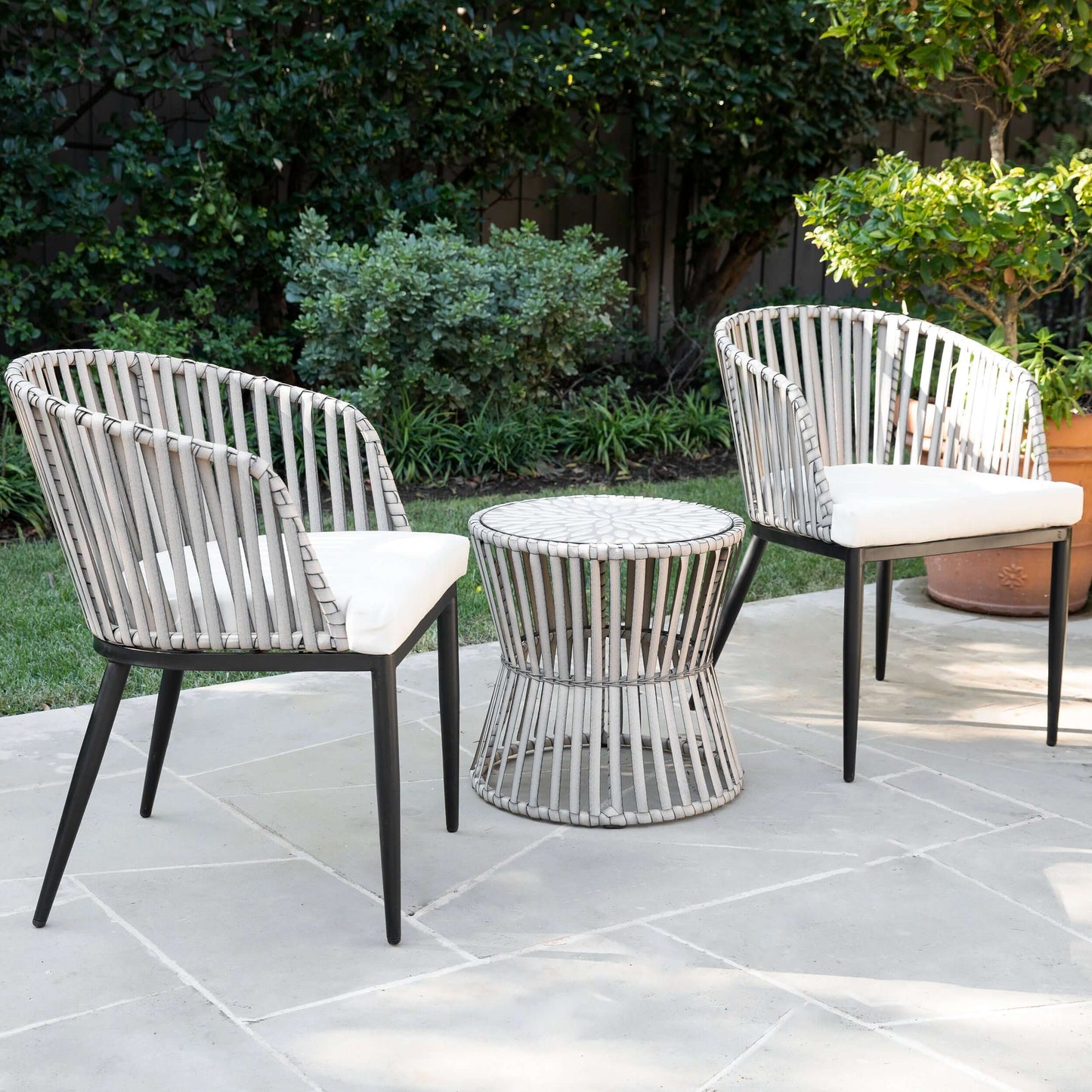 Lifestyle image of 3pc Outdoor Furniture Set - Melilani Outdoor Collection