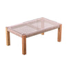 Angled view of Outdoor Glass-Top Coffee Table Brendina