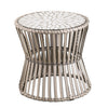 Angled view of Round Outdoor Side Table | Melilani - Bundle Abode 