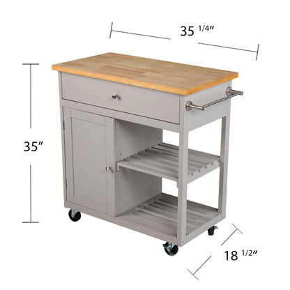 Rolling Kitchen Island w/ Storage