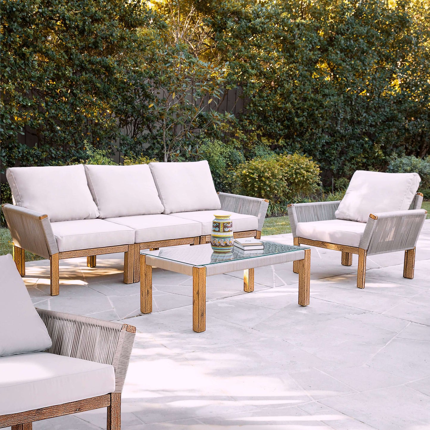 Lifestyle image of Outdoor Conversation Set | Brendina 4pc Patio Set 