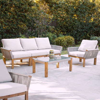 Lifestyle image of Outdoor Conversation Set | Brendina 4pc Patio Set 