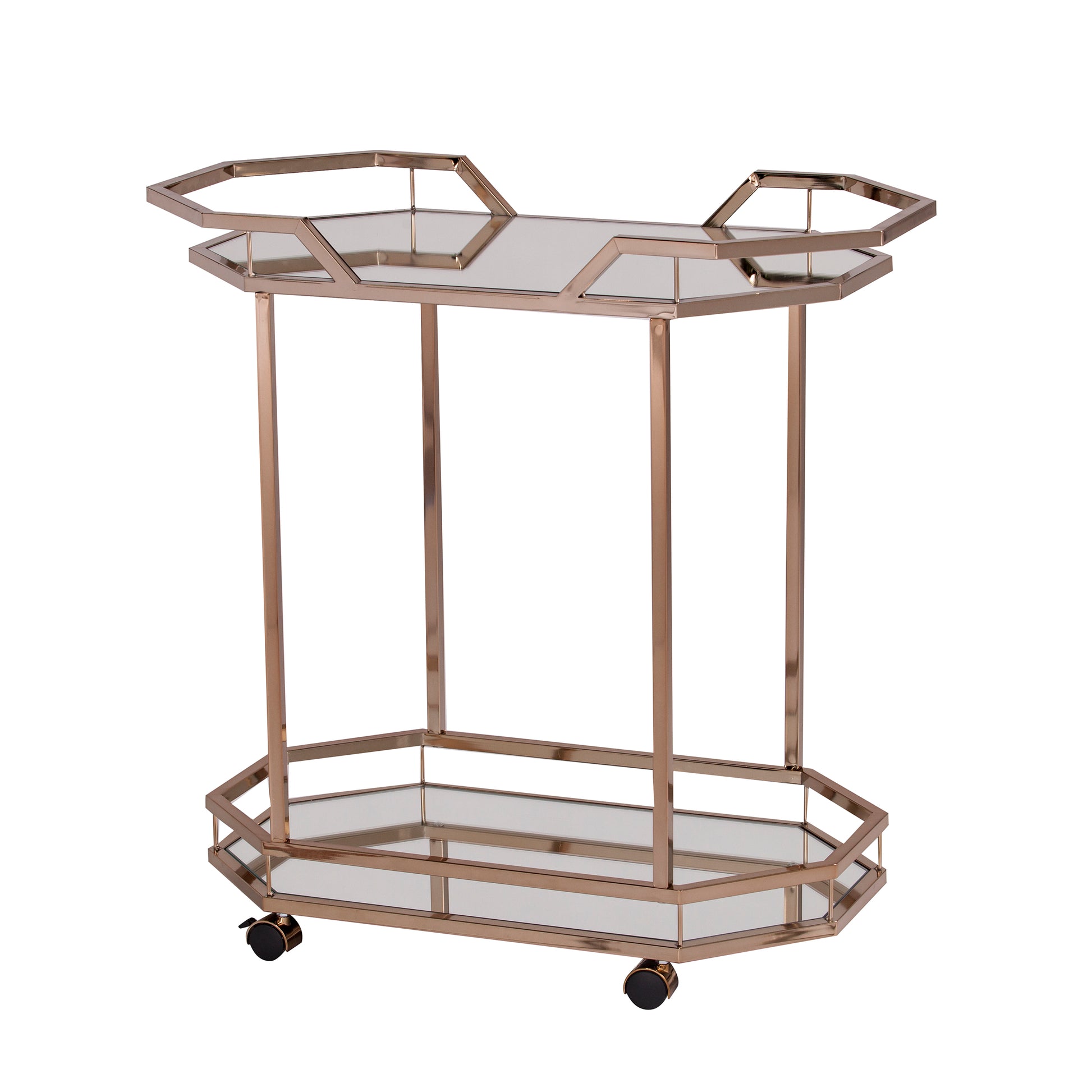 Ari Art Deco Bar Cart - bar cart at an angle 