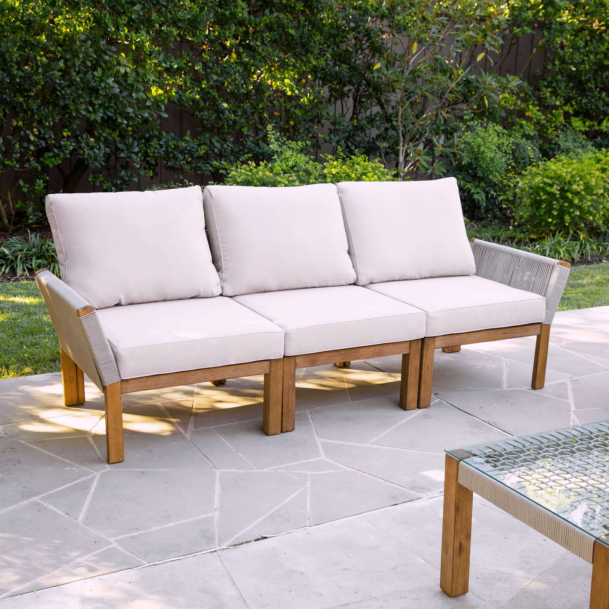 Lifestyle angled view image of Outdoor 3 Seater Sofa | Brendina from Bundle Abode 