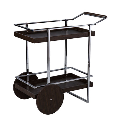 Dorben Rolling Bar Cart - bar cart at an angle 