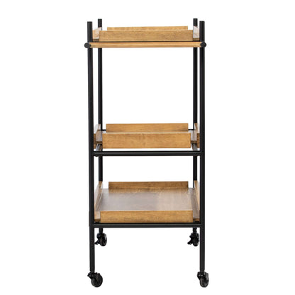 Claverdon Rolling Bar Cart - bar cart side view 