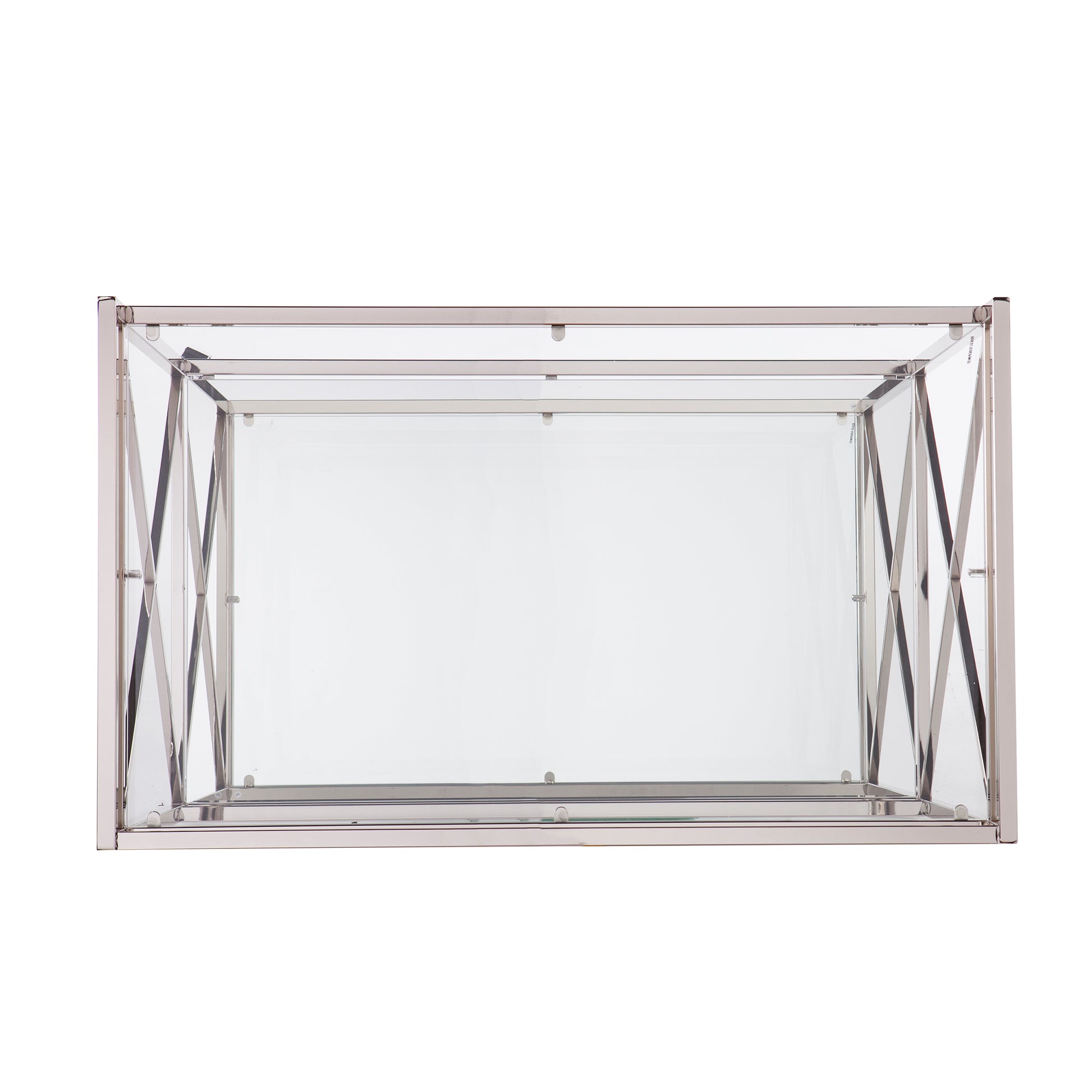 Maxton Silver Bar Cart - bar cart top view 