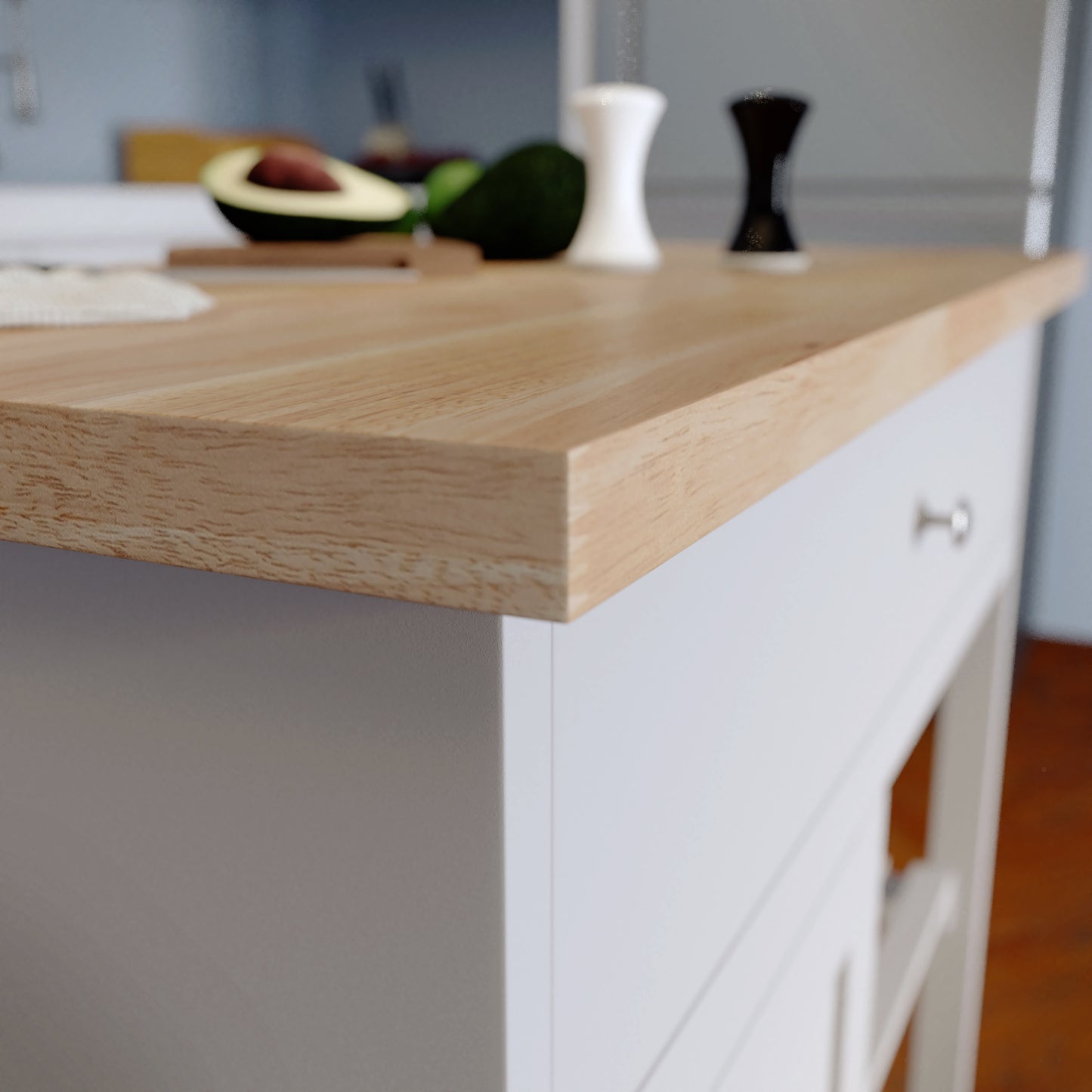 Rolling Kitchen Island w/ Storage