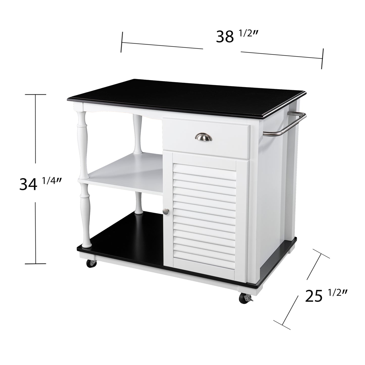 Muxlow Rolling Kitchen Island w/ Storage