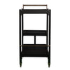 Holly & Martin Zhori Midcentury Modern Bar Cart - Black - bar cart side view 