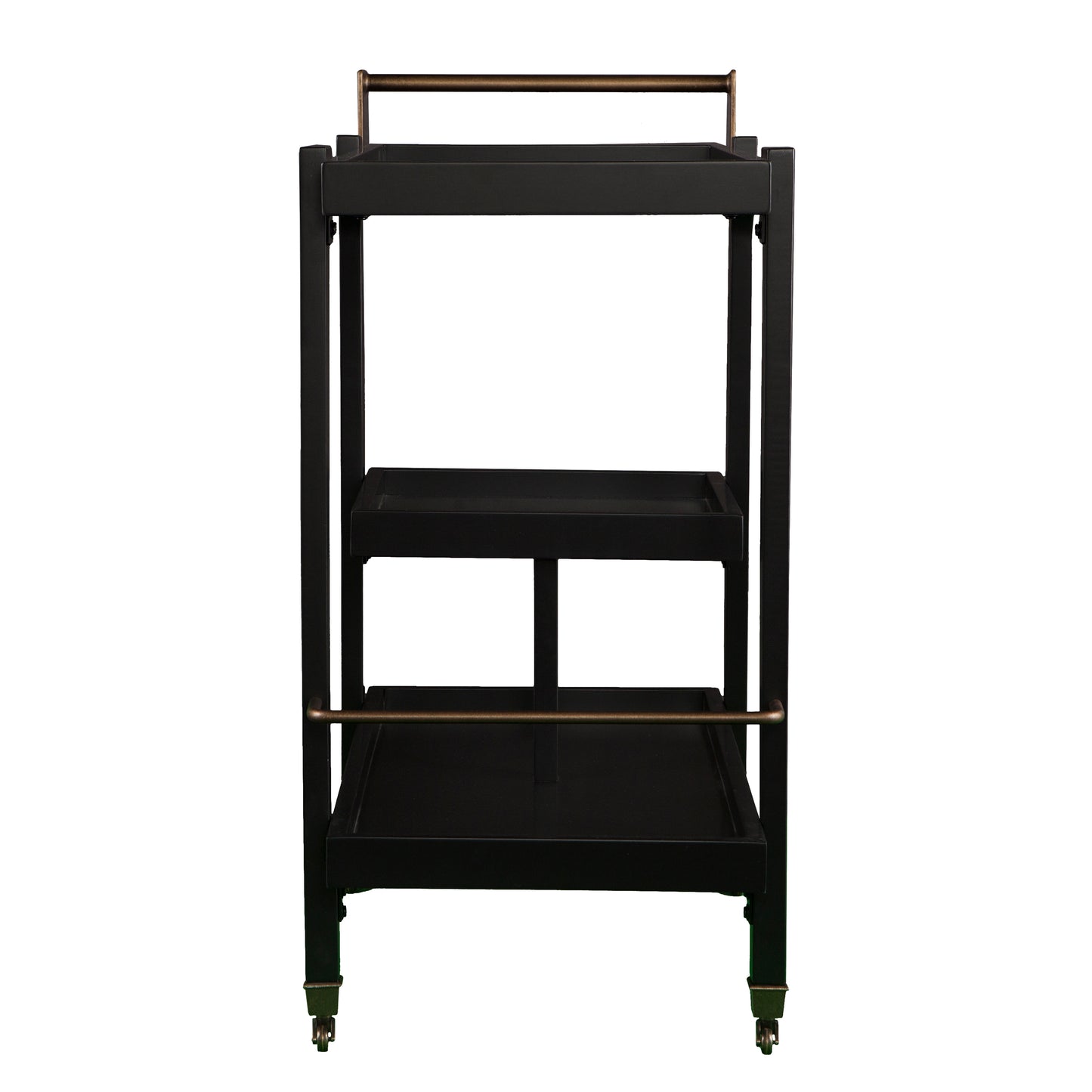 Holly & Martin Zhori Midcentury Modern Bar Cart - Black - bar cart side view 