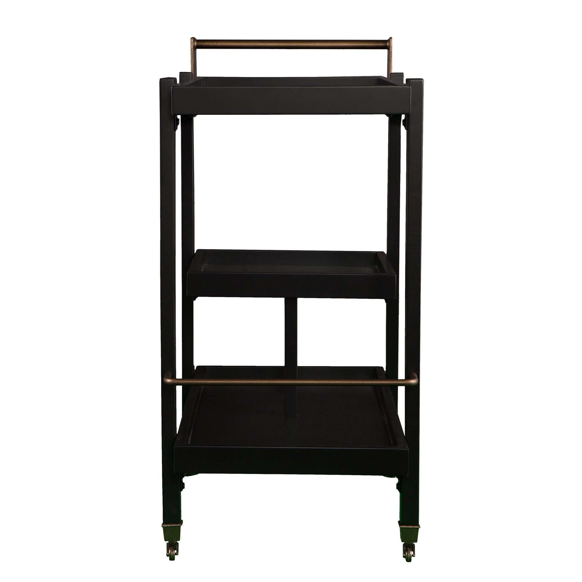 Holly & Martin Zhori Midcentury Modern Bar Cart - Black - bar cart side view 