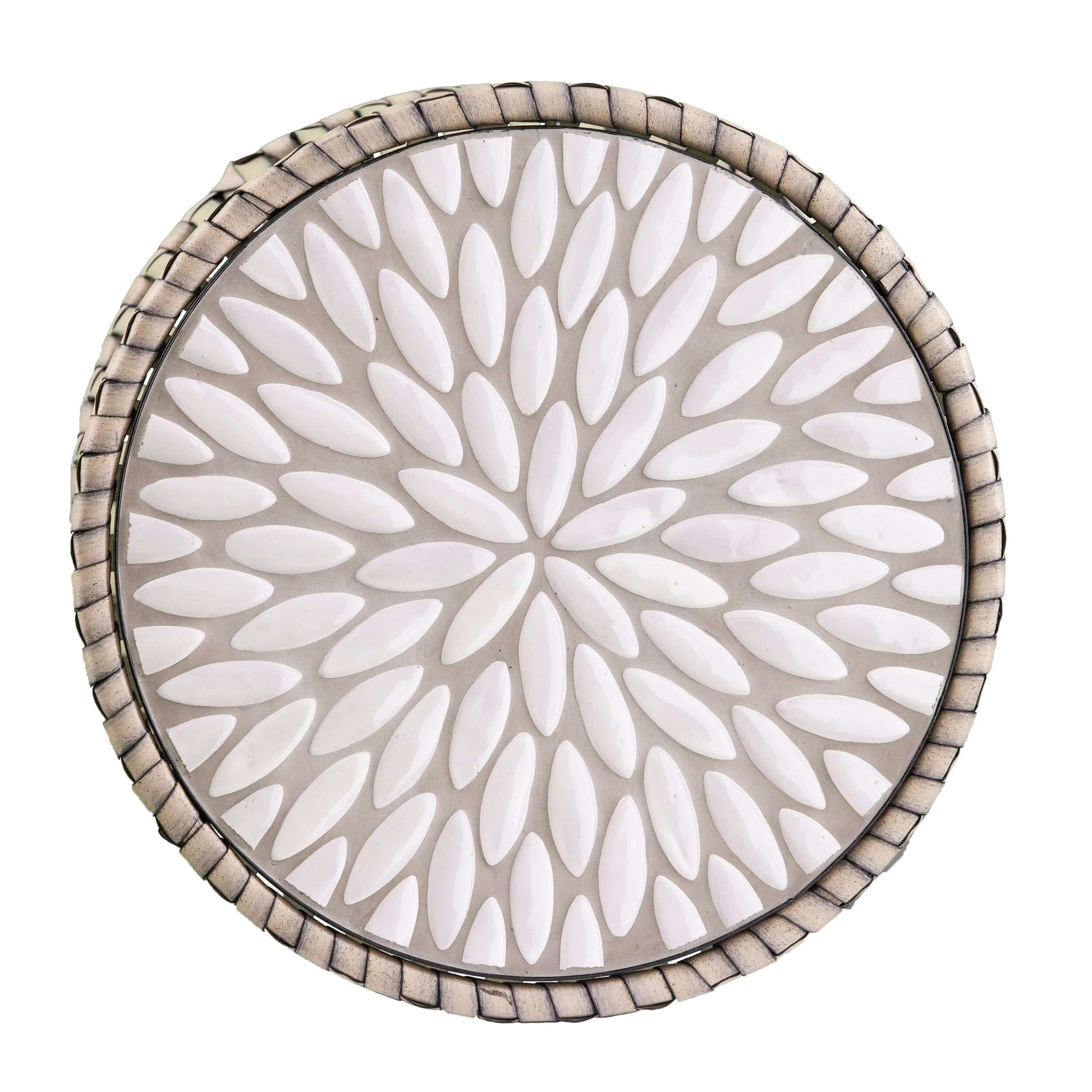 Top-down view of Round Outdoor Side Table | Melilani - Bundle Abode 
