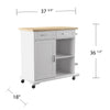 Warkin Rolling Kitchen Island w/ Storage