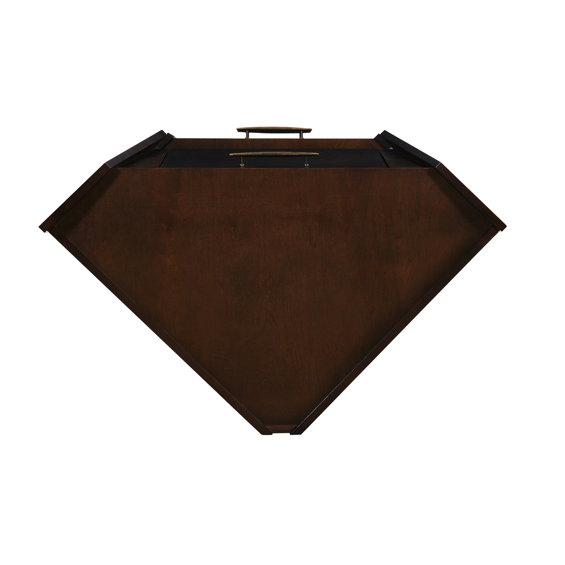 Larson Corner Bar Cabinet - Dark Tobacco - bar cabinet top view 