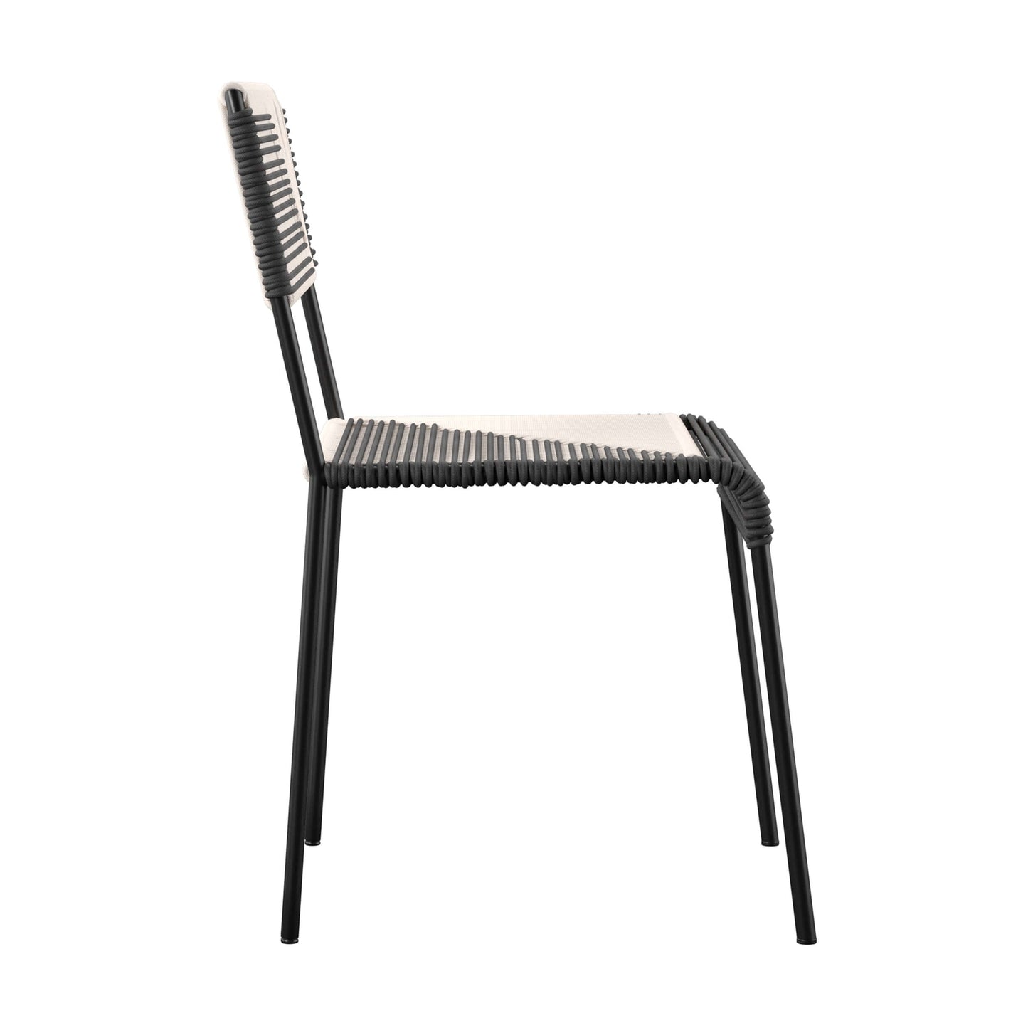 Side view of Durable Outdoor Seating Watkindale Woven Outdoor Chairs- 2pc 