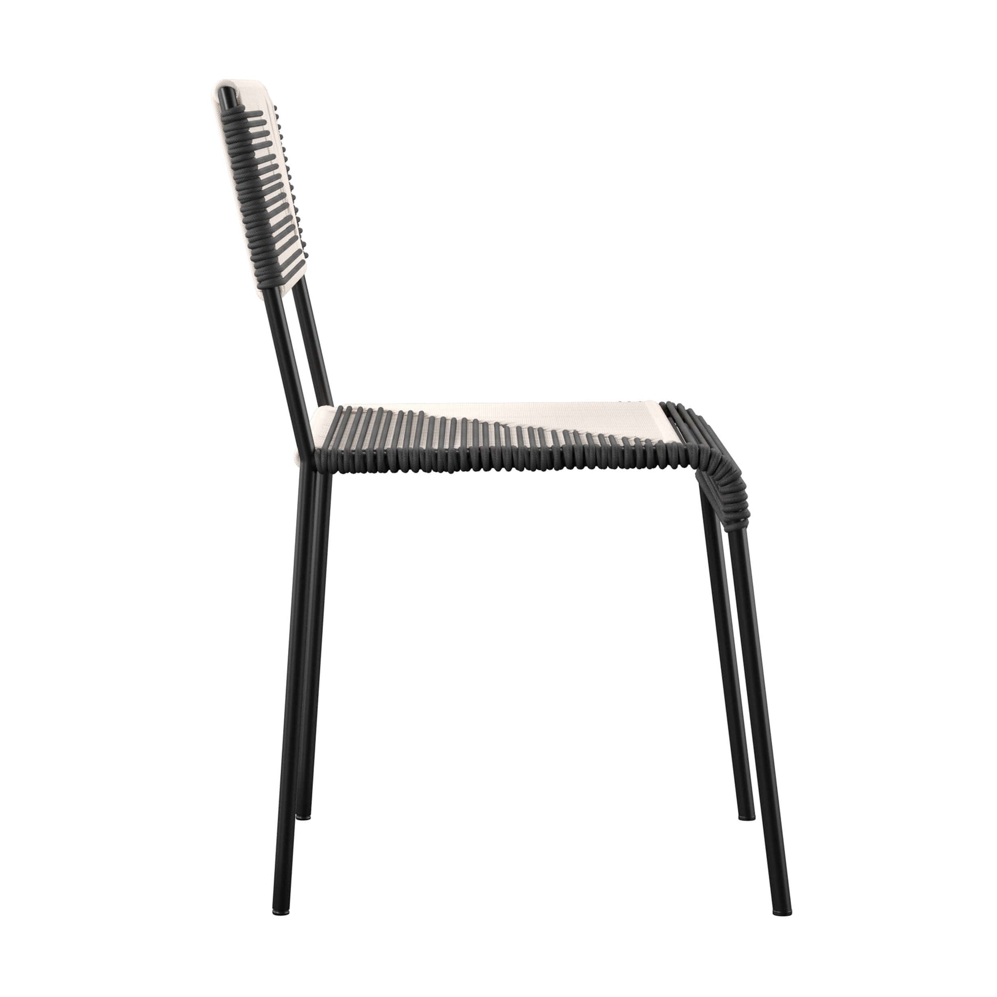 Side view of Durable Outdoor Seating Watkindale Woven Outdoor Chairs- 2pc 
