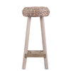 Rutina Round Backless Water Hyacinth 30" Barstools 2pc Set - Weathered Gray