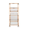 Maylynn Art Deco Mirrored Bar Cart - bar cart side view