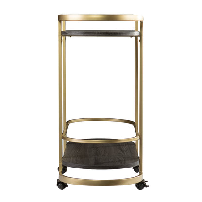 Otsento Rolling Bar Cart - bar cart side view 