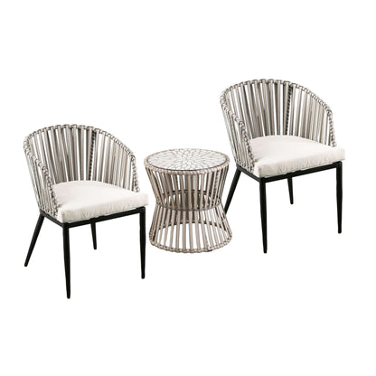 Angled view of 3pc Outdoor Furniture Set - Melilani Outdoor Collection
