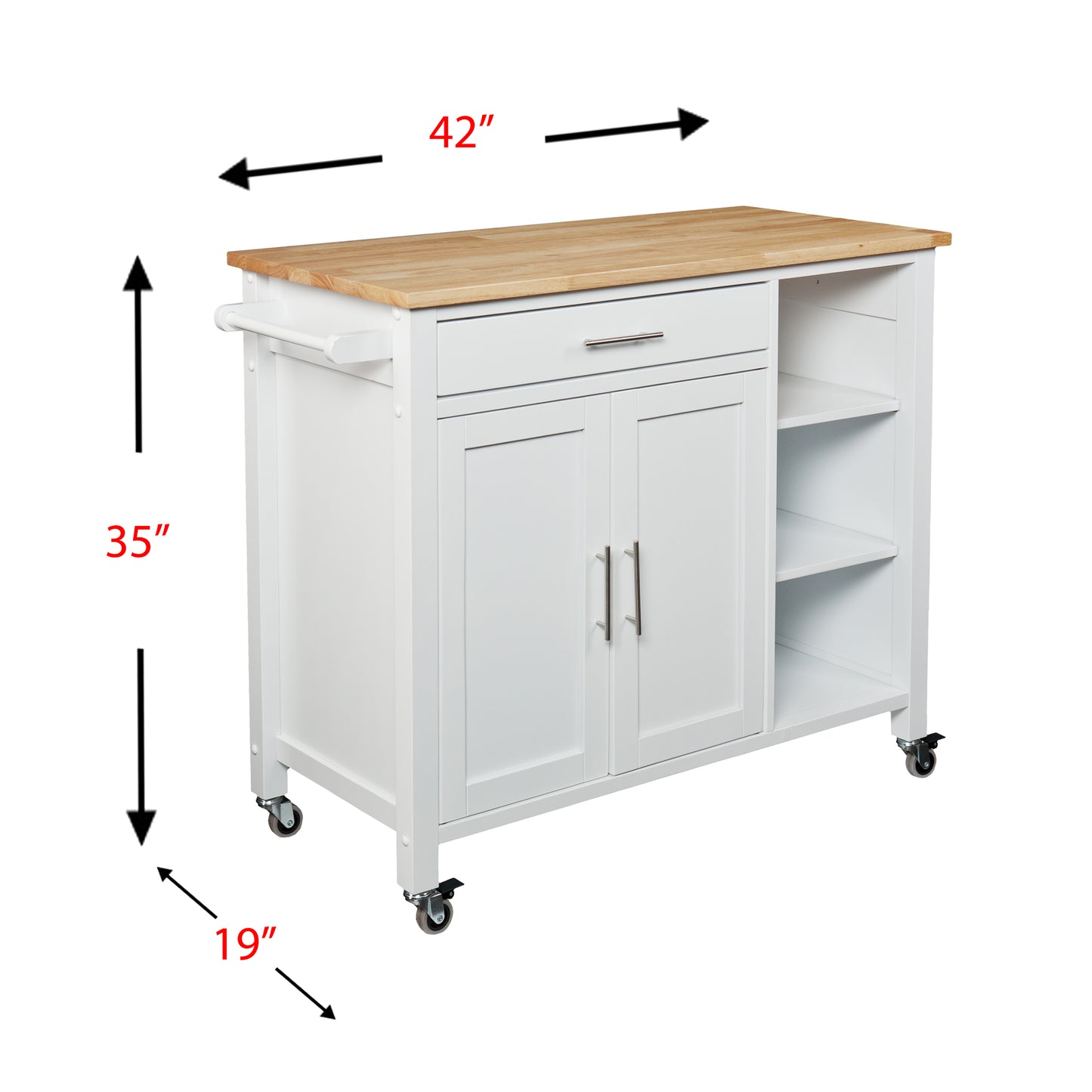 Martinville Kitchen Cart - White