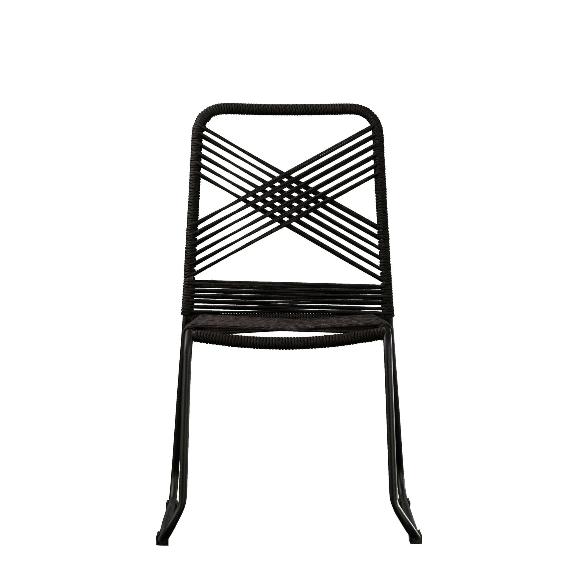 Front view of Outdoor Rope Chairs | Holly & Martin Padko 2pc Set
