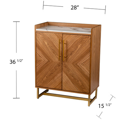 Trilken Bar Cabinet w/ Wine Storage - bar cabinet with measurements