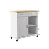 Warkin Rolling Kitchen Island w/ Storage